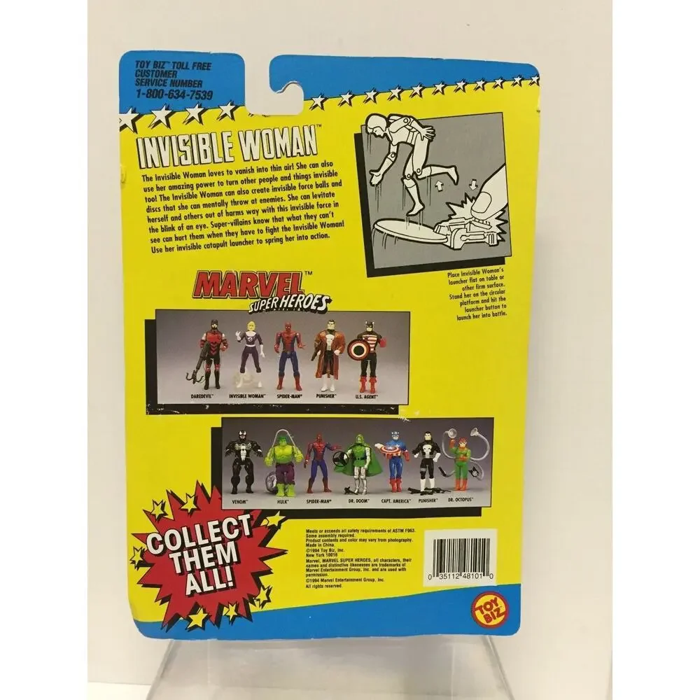 Invisible Woman Marvel Super Heroes Cosmic Defenders Vintage 1994 Toybiz MOC